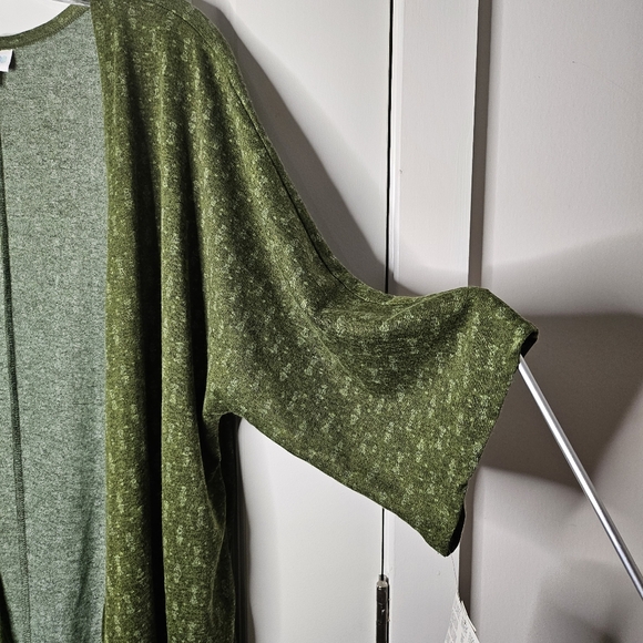 LuLaRoe Olive Green Open Front Cardigan Duster Size S Cozy Layering Cottagecore - Picture 4 of 9